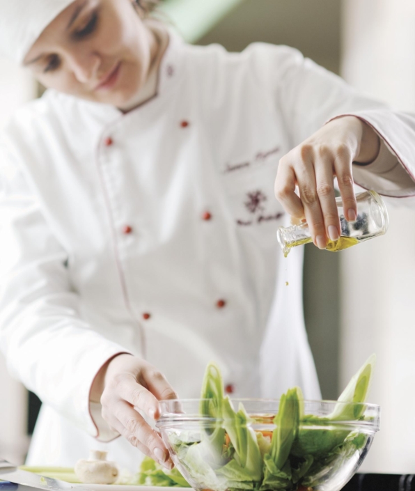 brita catering water cook preparing salad portrait